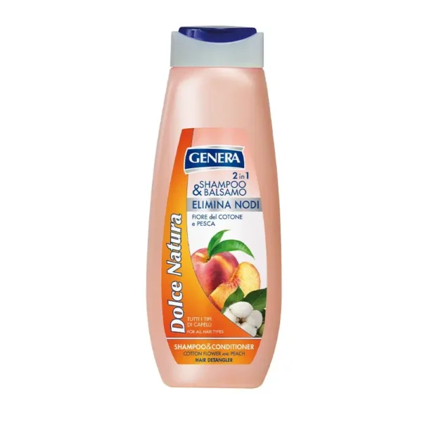 GENERA – SHAMPOO & BALSAMO 2in1 ELIMINA ODORI Pesca e Fiori dei Cotone